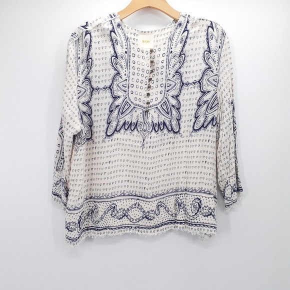 ANTRHOLOGIE MAEVE Morgan Heart Fringe Top  NWOT - Picture 4 of 11